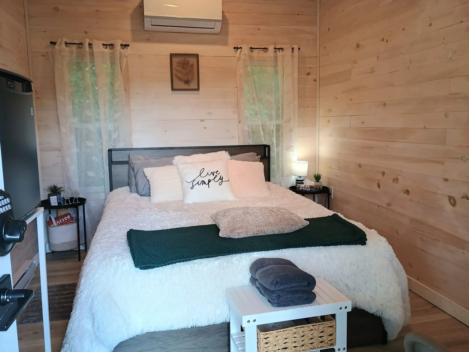 Sunrise Rustic Cottage 1 cottage interior at Field and Fern - cozy rustic accommodation near Tatamagouche and Ski Wentworth